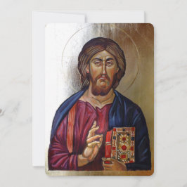 Convite Ícone De Estilo Bizantino Do Pantocrator Cristo