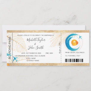 Convite Ícone de Plano Cardíaco Pass de Casamento de Desti