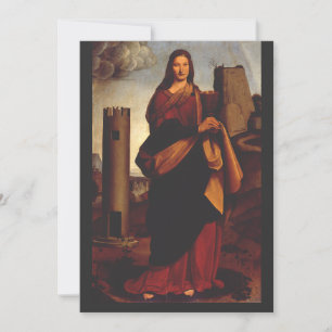 Convite Ícone Sagrado de Santa Bárbara Arte Gráfica