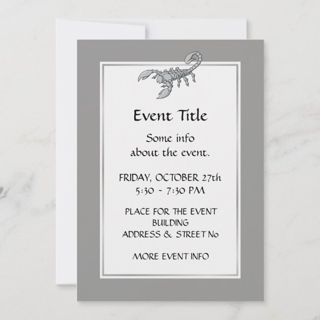 Convite Ícone Scorpion (Verso)