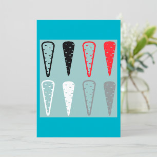 Convite Ícones Minimalistas de Cenoura Vegetal