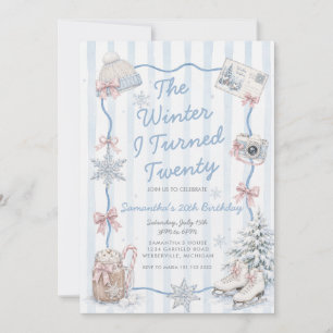 Convite Icy Blue O Inverno Em Que Fiz Vinte Anos de Idade
