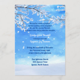 Convite Icy Branches Winter Wonderland Wedding