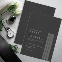 ID1090 de casamento preto e branco personalizado