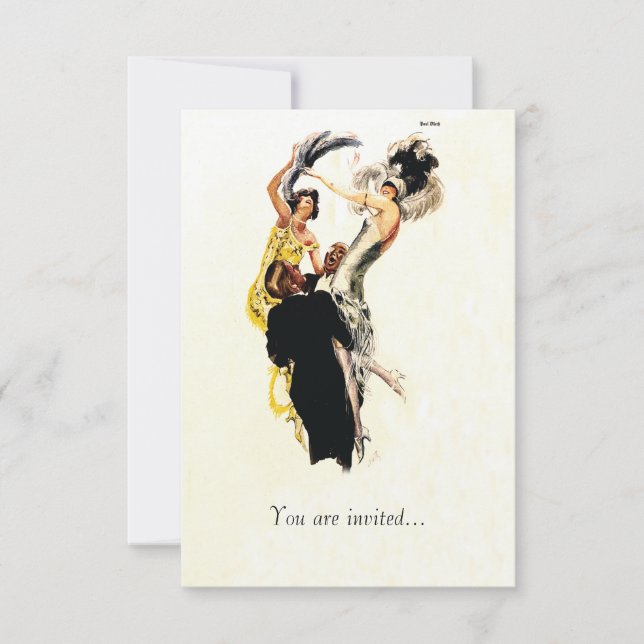 Convite Idade do jazz do 1920 do art deco (Frente)