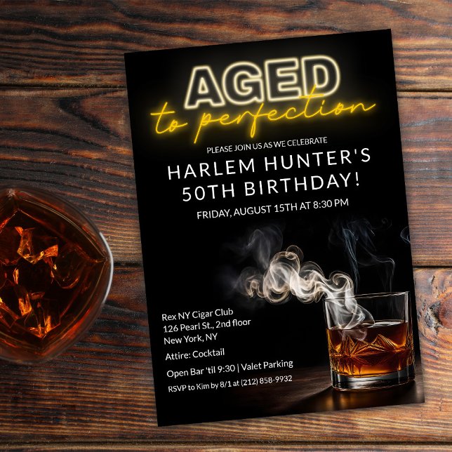 Convite Idade para Beber Perfeição Aniversário (Criador carregado)