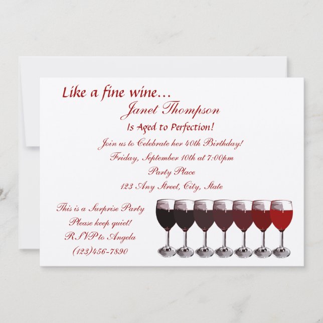 Convite Idade para Perfecção/Convite de Aniversário (Frente)