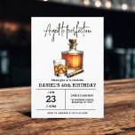 Convite Idade para Perfeição aniversário de 40 anos de Cha<br><div class="desc">Levante um copo para celebrar ao estilo com este Convite de aniversário de Whiskey Bourbon Adulto. Com uma design russa, mas sofisticada, inspirada em rótulos clássicos de uísque, este convite é perfeito para entusiastas de bons espíritos. Com uma tipografia ousada e tons ricos e terríveis, ele define o clima para...</div>