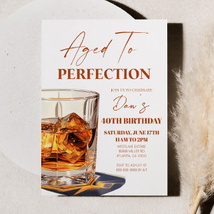 Convite Idade para Perfeição Festa de aniversário De Vidro