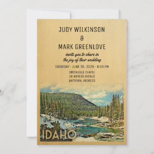Convite Idaho Wedding Invitation Vintage Nature
