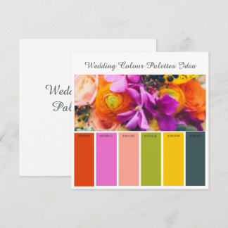 Convite Ideia de paleta de cores de casamento