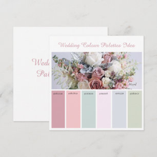 Convite Ideia de paletas de cores para casamento