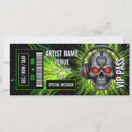 Convite Ideia de presente de ingresso de concerto personal