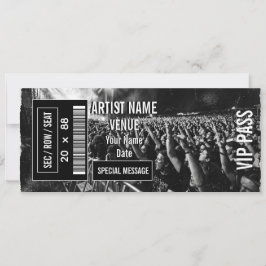 Convite Ideia de presente de ingresso de show personalizad