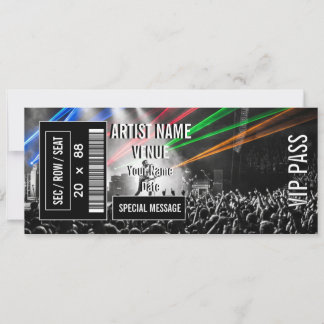 Convite Ideia de presente de ingresso para show DIY Ingres