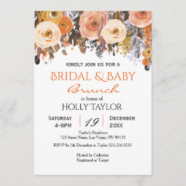 Convite Ideias combinadas de Chá de fraldas e Chá de panel