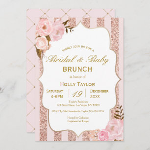 Convite Ideias combinadas do chá de fraldas e do chá de