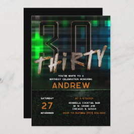 Convite Ideias de aniversário de 30 anos para Cara