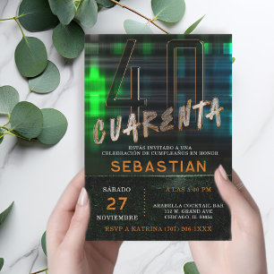 Convite Ideias para festas de 40 anos para homens