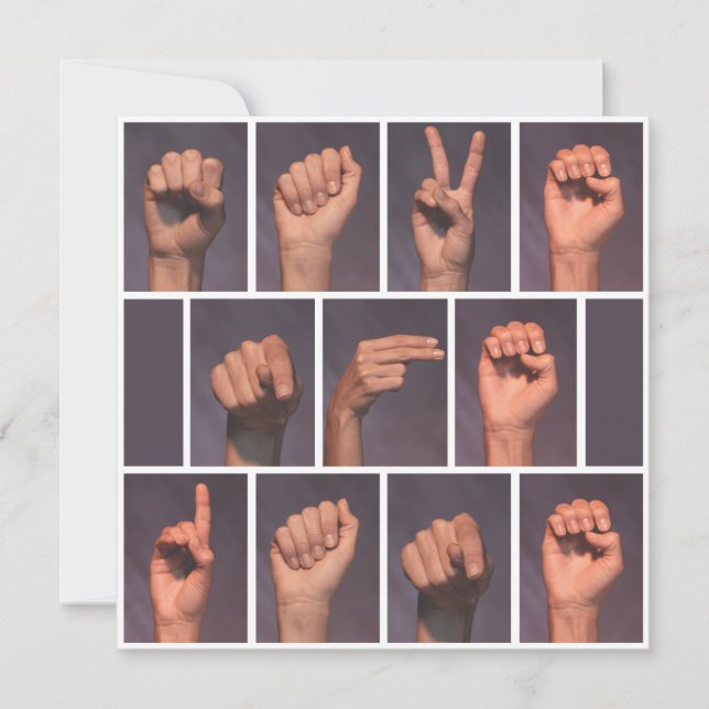 Convite Idioma de Sinal Salvar a Data (Frente)