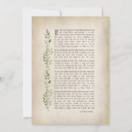 Convite IF, poema inspirado de Rudyard Kipling