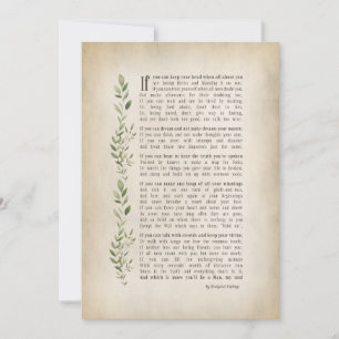 Convite IF, poema inspirado de Rudyard Kipling