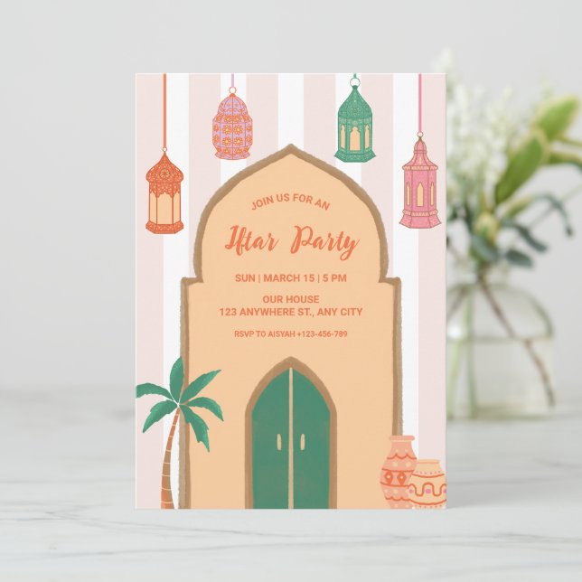 Convite Iftar Invitation | Arabian Night (Em pé/Frente)