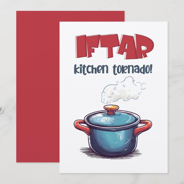 Convite Iftar Ramadan Cozinha Tornado- Misturando Magia e  (Frente/Verso)