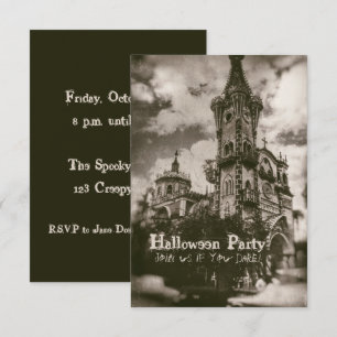 Convite Igreja Assombrada Estragou o Halloween