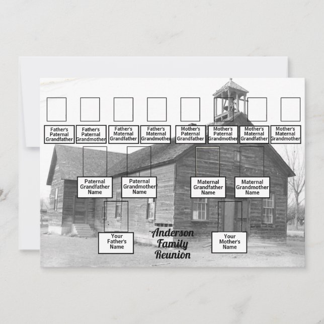 Convite Igreja de Madeira Antiga da Família Sindical (Frente)