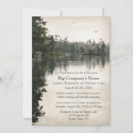 Convite Igreja de Negócios Retreat Family Jamboree em um l