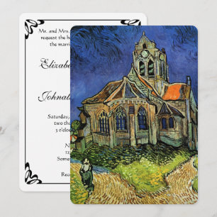 Convite Igreja em Auvers de Vincent van Gogh Casamento