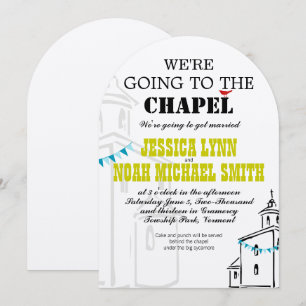 Convite Igreja Religiosa Vamos para a Capela Casamento