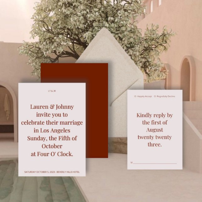 Convite II para Casamento Moderno Bold (Criador carregado)