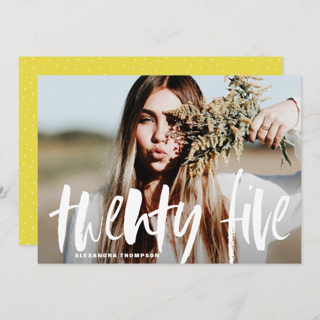 Convite II para Graduação de Tipografia de Pincel  (Frente/Verso)