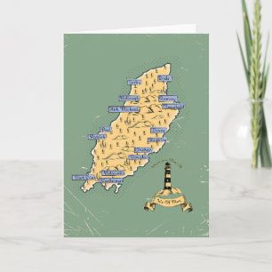 Convite Ilha De Man - Viagem mapa Ilustrado