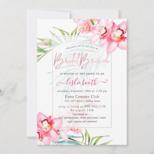 Convite Ilha PixDezines Orchid, Brunch Tropical Bridal