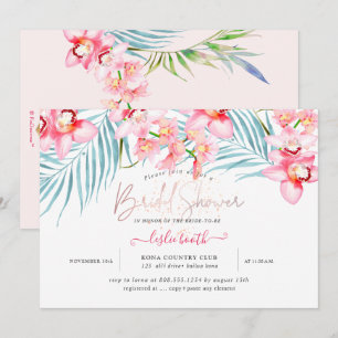 Convite Ilha PixDezines Orchid, Chá de panela tropical