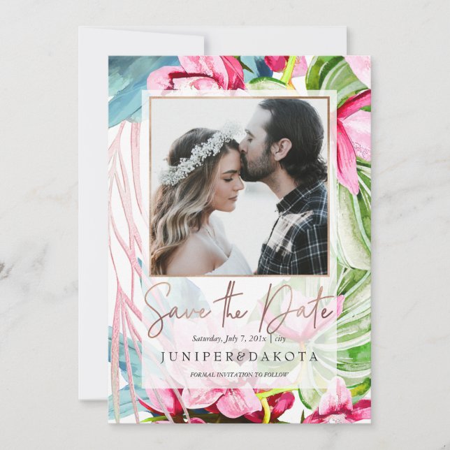 Convite Ilha PixDezines Orchid, Palmas, Data de Salvamento (Frente)