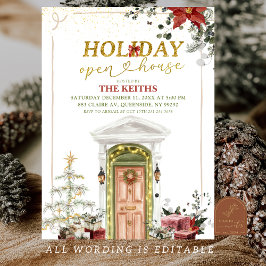 Convite Illustration Christmas Holiday Open House