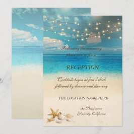 Convite Iluminação de Casamento na Praia Conchas Recepção