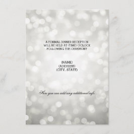 Convite Iluminação Prateada para Recepção de Casamento