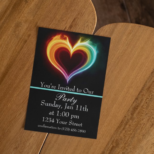 Convite Ilumine a Noite: Junte-se à Nossa Festa de Fogo Ar (Criador carregado)