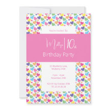 ilusima Rainbow Love Hearts Girls 10º aniversário