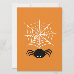 Convite Ilustração Assustadora de Aranha de Halloween
