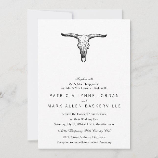 Convite Ilustração Crônica de Aurochs Vintage (Frente)