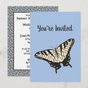 Convite Ilustração da Borboleta Swallowtail de Tigre Ama