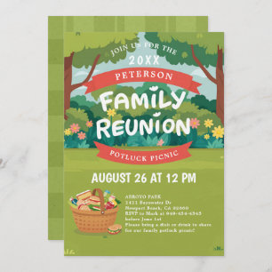 Convite Ilustração da diversão de Picnic no Verão da Reuni