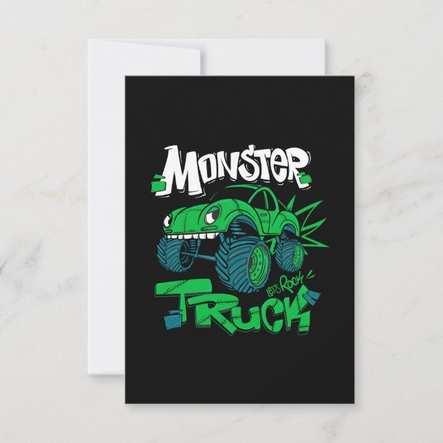 Convite Ilustração de camiseta monstruosa para impressões (Frente)