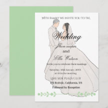 Ilustração de Casamento Minimalista da Noiva e do